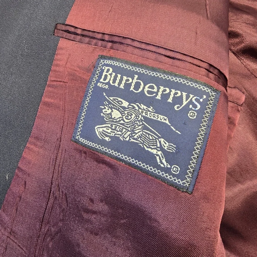Burberrys Navy Blue Blazer Men‎ 48L Silver Buttons *read*